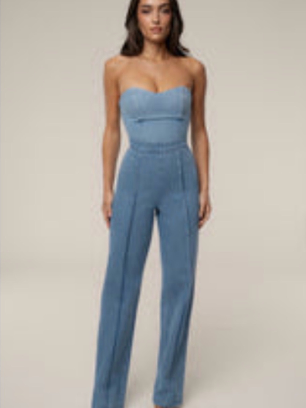 JLUXLABEL Women's Light Blue Straight-Leg Jeans